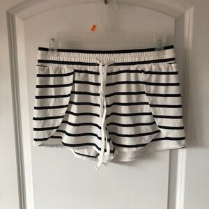BB Dakota On Deck Overlap black & white stripe drawstring Shorts size XS